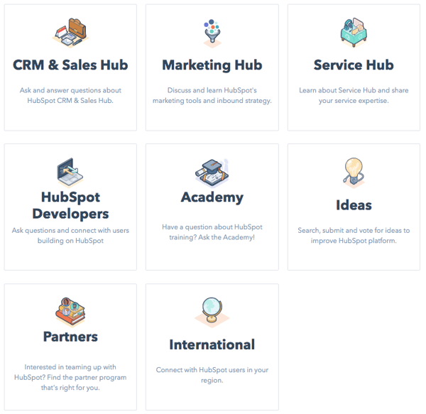 HubSpot community boards